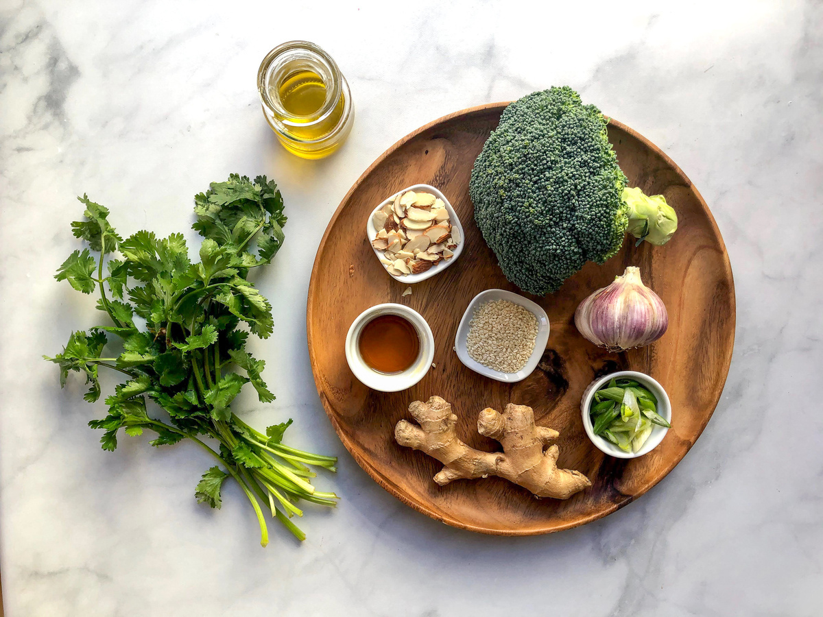 Ingredients for Cilantro Lime Broccoli Rice