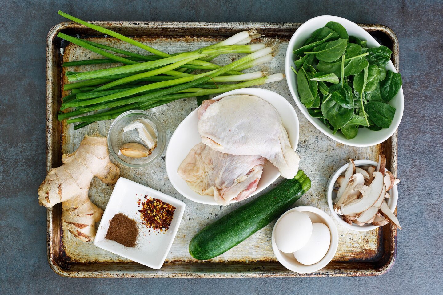 Chicken mushroom ramen ingredients