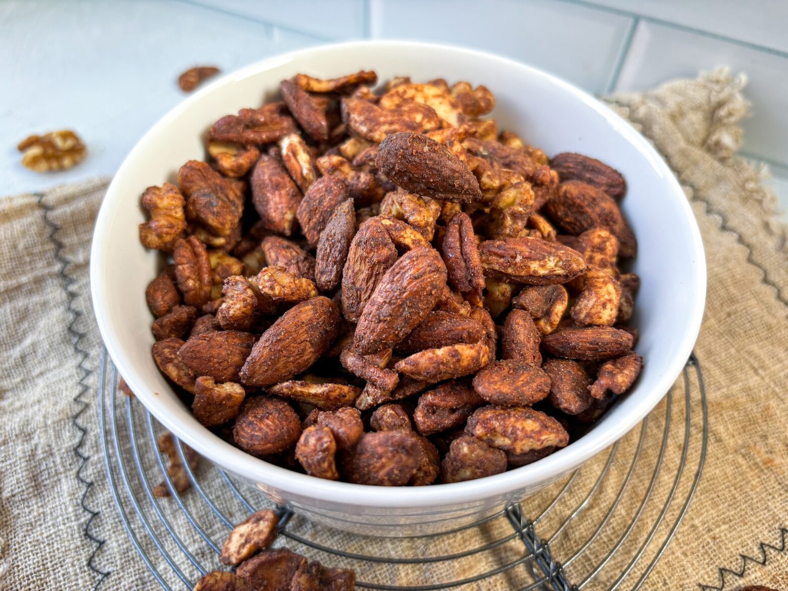 Roasted nut in a bowl