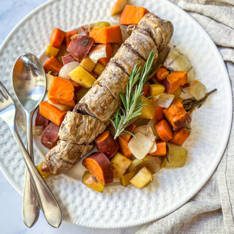 Slow Cooker Pork Tenderloin with Apple & Rosemary