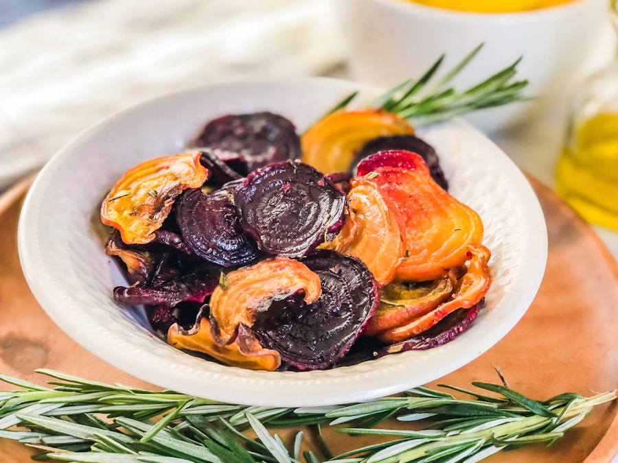 lemon rosemary beet chips